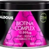 Biotina + Zinc + Selenio - 400 comprimidos 12.000 mcg (Suministro para 1+ año) - Vitaminas para el cabello - Biotina para el cabello, fortalece la piel y las uñas - Con Vitamina D3 y E - Sin aditivos